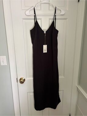 a new day Black Slip Midi Dress